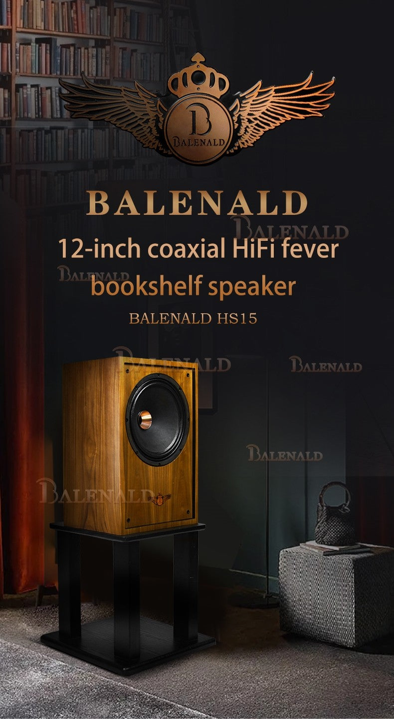hifi speaker Banlong de alta fidelidade de 12 polegadas com bass coaxial de estante, alto-falantes hifi de alta fidelidade passivos em folha de madeira