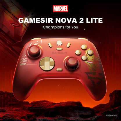 GameSir Nova 2 Lite Iron Man Edition PC Gamepad Wireless Controller for Windows iOS Android Mobile Steam Switch 2&1 Controle