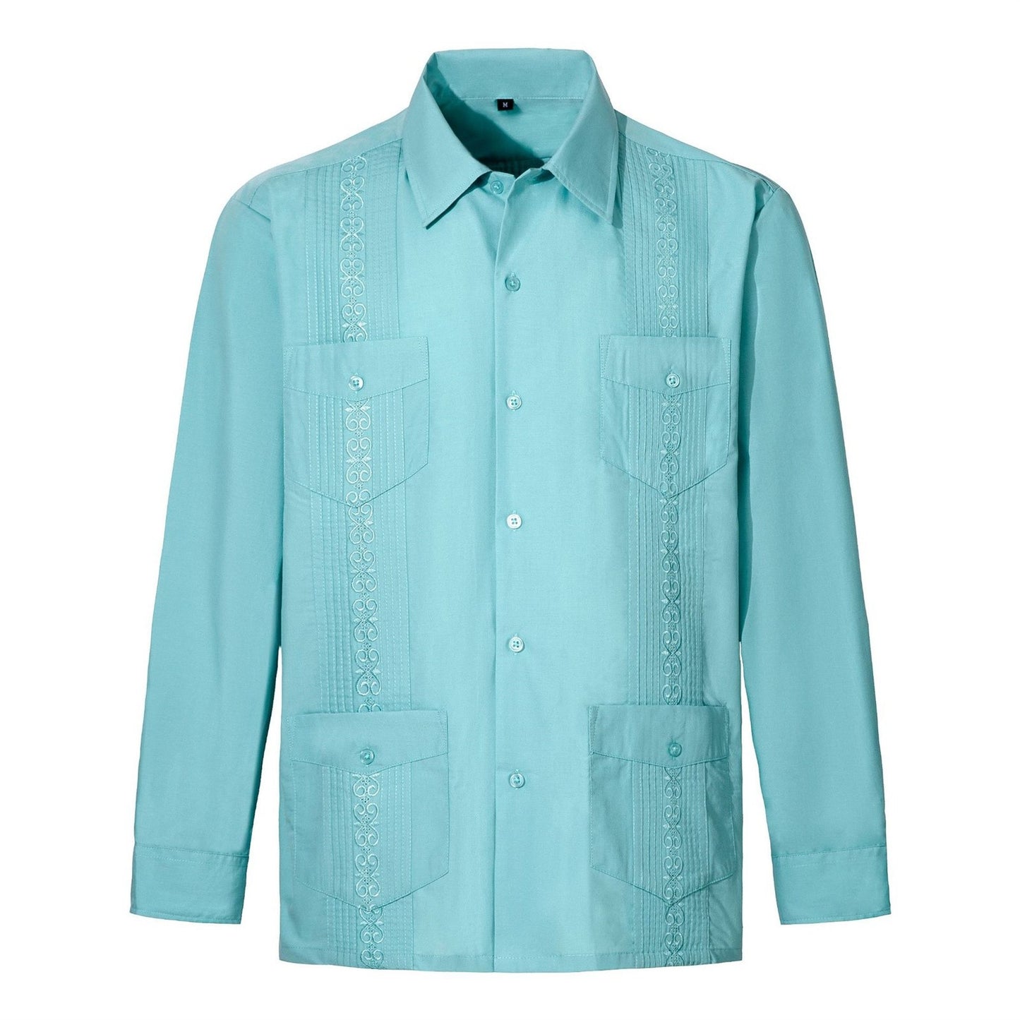 Hawaiian Shirts Men Advanced Breathable Trendy Men'S Guayabera Long Sleeve Button Up Cuban Beach Casual Embroidered Dress ????