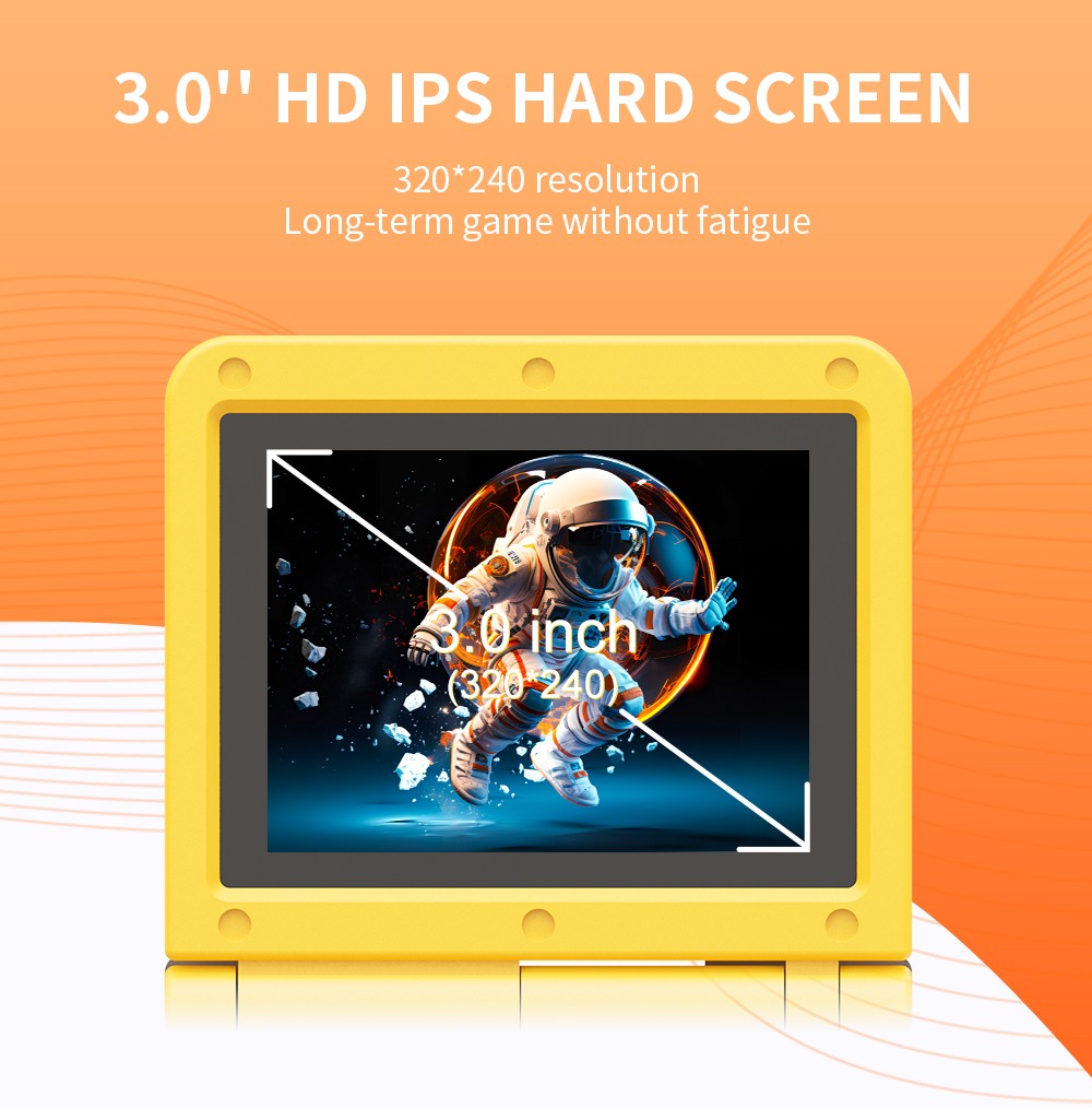 V90 3.0-inch IPS Screen Retro Portable Flip Handheld Control Game Console  55G Open Source Linux  Gifts