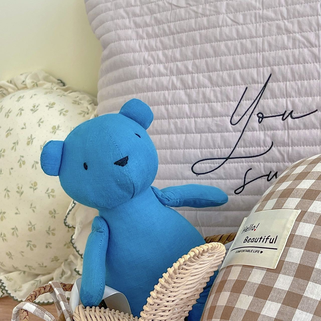 2024 New Little Bear Cloth Art Doll Cute and Creative Cloth Doll Doll Doll Adorable Baby Comfort Toy