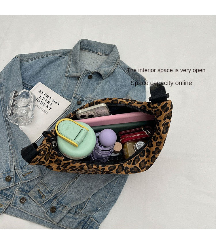 Leopard Print Crossbody Bags for Women Corduroy Casual Shoulder Tote Bags Ladies Sac A Main Femme Designer Luxury Handbags 2024