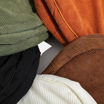 Solid Color Corduroy Women's Hobos Shoulder Bag Retro Casual Female Crossbody Bags Ladies Daily Travel Handbags Messenger Bag