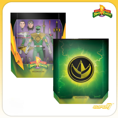 Original em estoque Super7 Power Rangers Série 1 Ranger Verde e Ranger Amarela T-Rex Zord Presente de Aniversário Brinquedo Colecionável