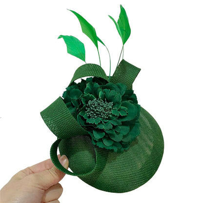 Acessórios de Cabelo para Noiva Bege Imitação Fascinators Chapéus Chapéu de Coquetel Ocasião Chapelaria Tiara