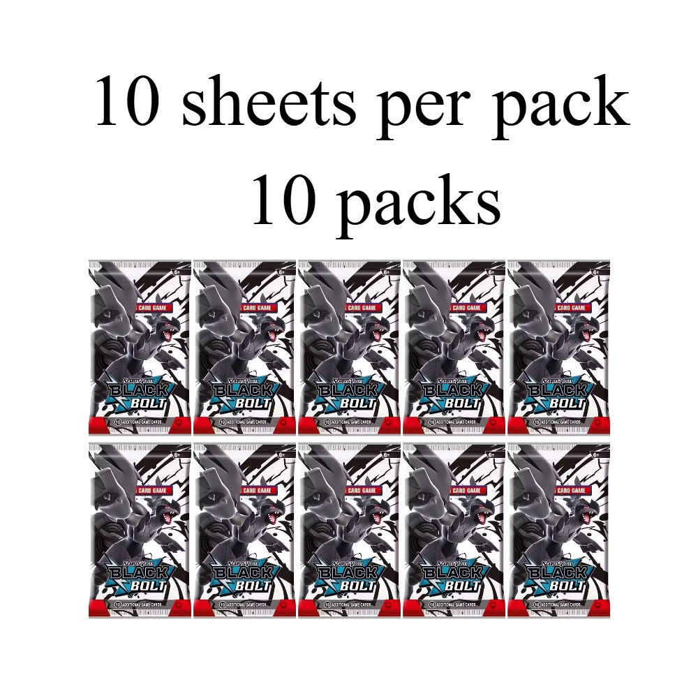 Novos jogos 4-36Pacote de Cartas Pokémon em Inglês Caixa de Booster Black Bolt White Flare Cartas de Batalha Pokémon Troca de Jogo Presente