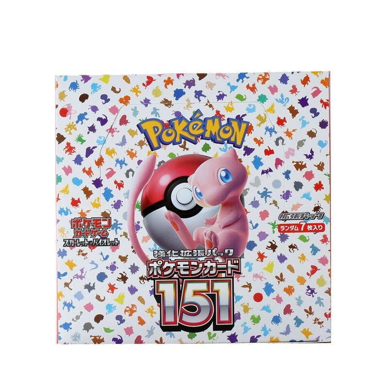 140un/Caixa Anime Pokémon Versão Japonesa TCG Escarlate e Violeta 151 Clássicos Caixa de Reforço Expansão Cartão de Troca Pokémon Pacote com 20 Cartas