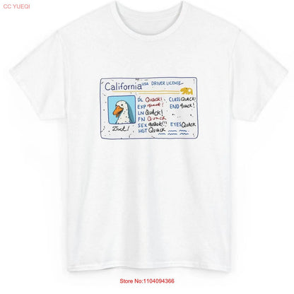 Duck California driver's license T shirt vintage Washed Casual Breathable Versatile Comfortable graphic fashion homme Stretched