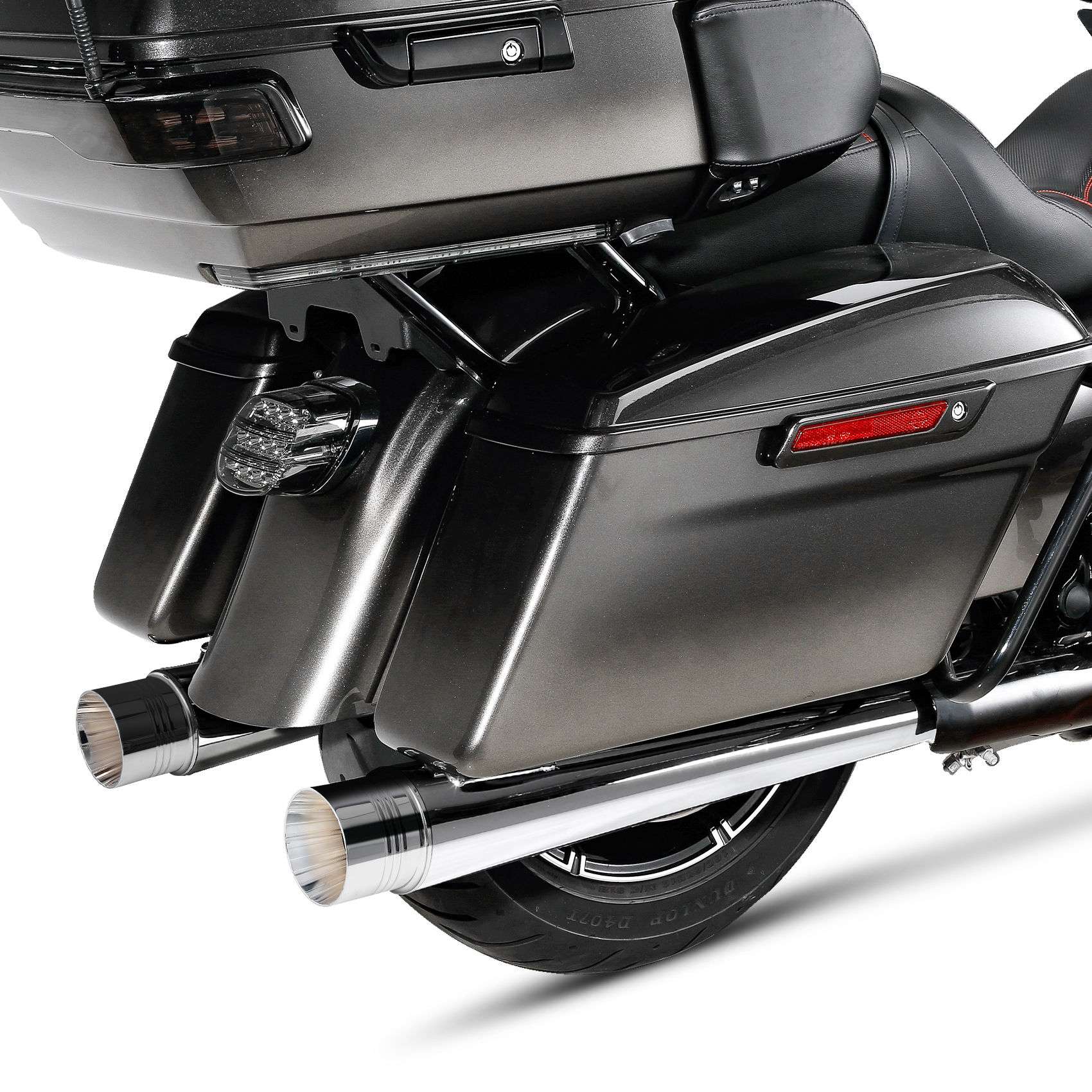 Motorcycle 4" Slip-on Mufflers Exhaust Pipes For Harley Touring Electra Street Glide 1995-2016