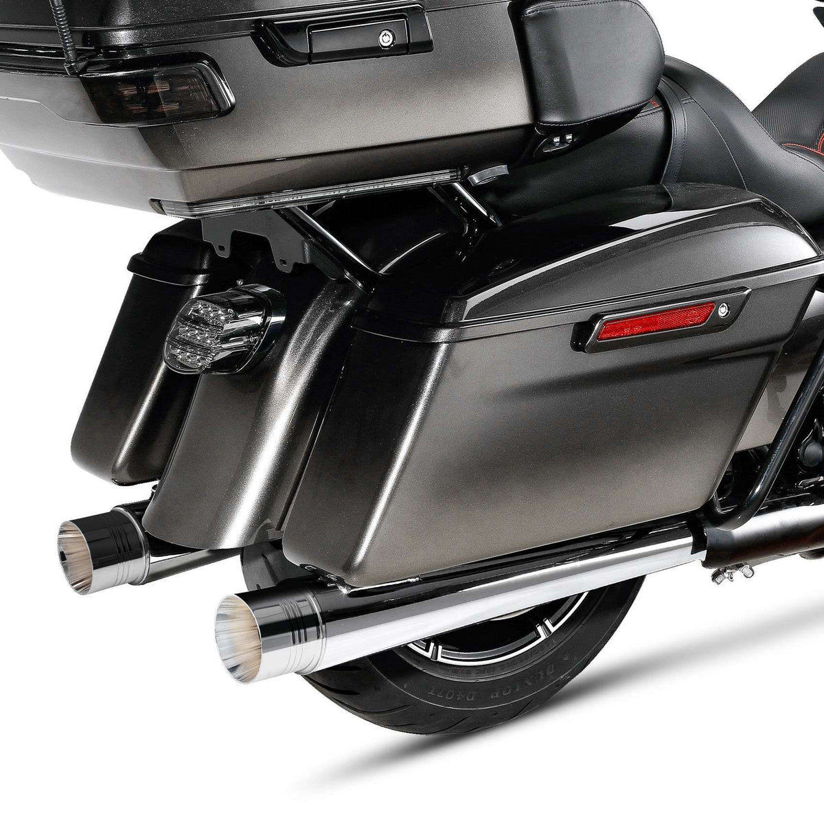 Motorcycle 4" Slip-on Mufflers Exhaust Pipes For Harley Touring Electra Street Glide 1995-2016