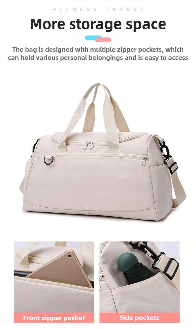 Multifunctional Large Capacity Handbag Waterproof Outdoor Travel Daypack with Wet Dry Shoe Compartment Trendy Fitness Sports Bag