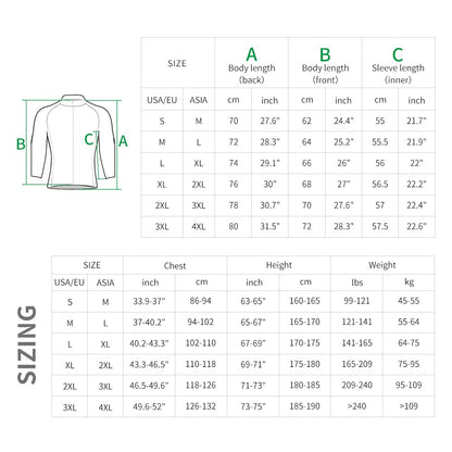 WOSAWE Men's Cycling Jersey Set Winter Fleece Cycling Jacket Pants Warm Long-sleeved Suit Bike Bicycle Jacket Riding Suit