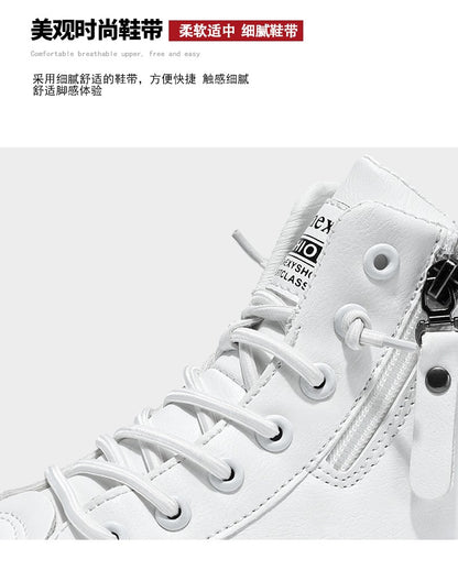 Versatile and trendy high-top shoes, white sneakers, outdoor light and casual shoes, student sports shoes, men's running shoes