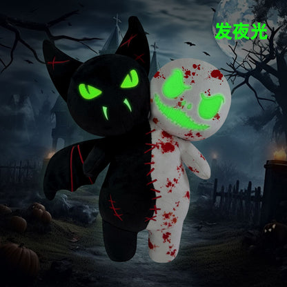 25cm Cartoon Anime Halloween The Nightmare Before Christmas Horror Pumpkin Skeleton Composite Plush Doll Toy Children Kids Gift