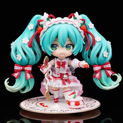 10cm GSC Vocaloid Hatsune Miku 1939 15º Aniversário Ver Q Nendoroid Japonês Anime PVC Action Figure Brinquedo Jogo Modelo Colecionável Boneca