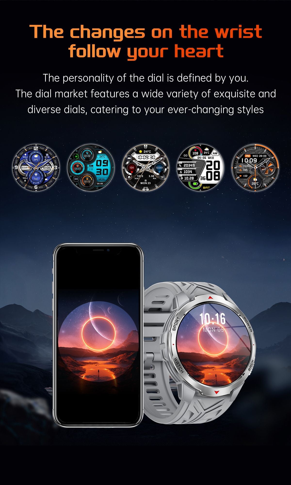 LIGE Novo Smartwatch Masculino com Bateria de 1100mAh para Esportes ao Ar Livre, Lanterna LED, Bússola, Chamada Bluetooth
