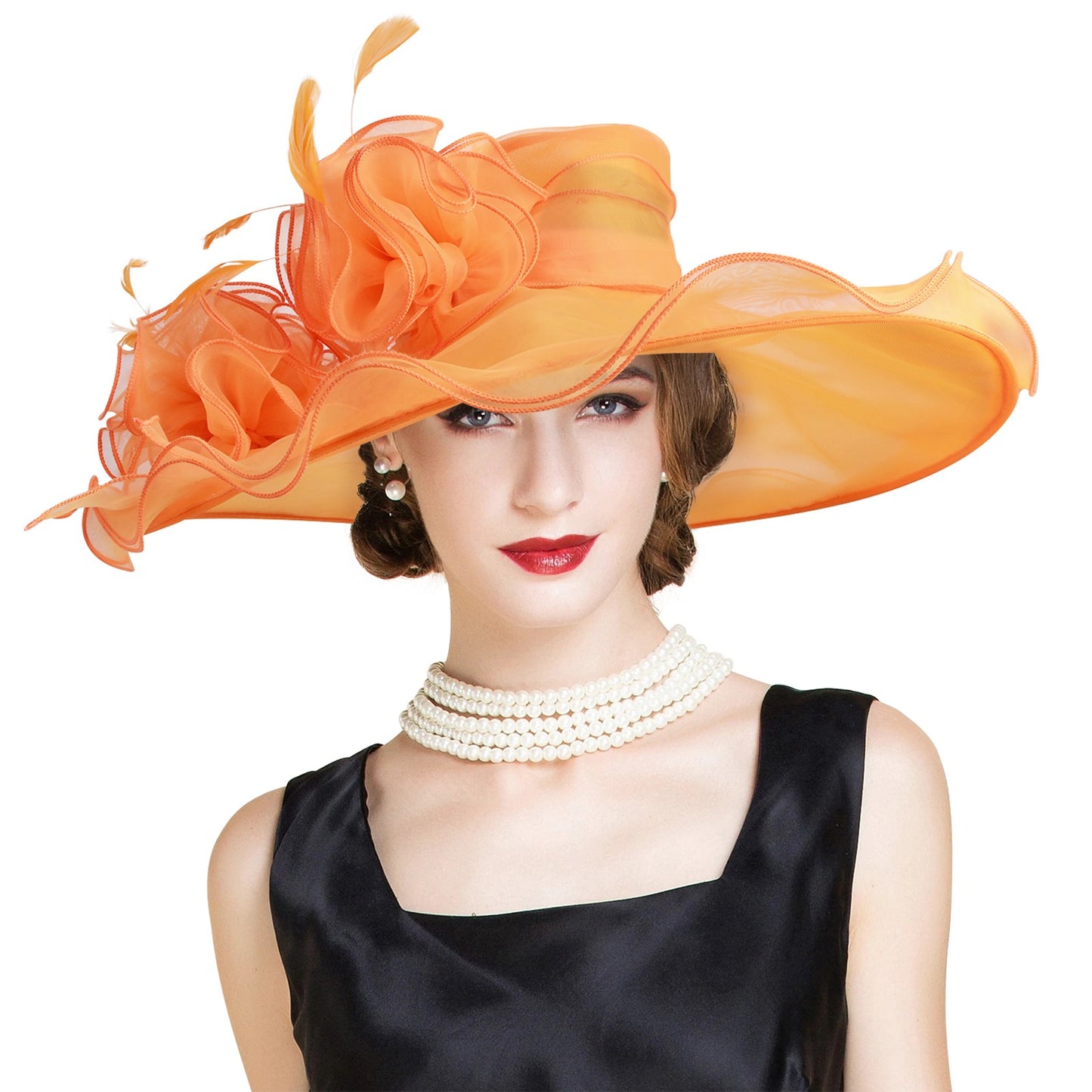 Women Church Hats 2025 Luxury British Top Hats for Elegant Women for Sun Beach Hat Kentucky Tea Party Derby Hats S10-3609