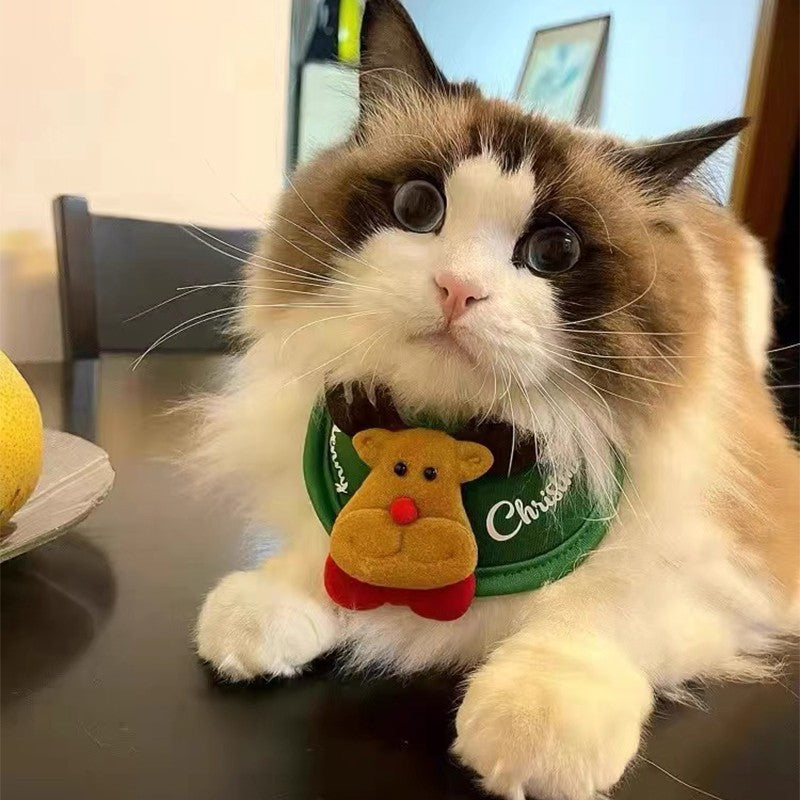 Natal Cão Gato Roupas de Estimação Chapéu Cachecol Acessórios de Fantasia Adereços de Cosplay Navidad Decoração de Ano Novo Festa de Natal Suprimentos para Animais de Estimação
