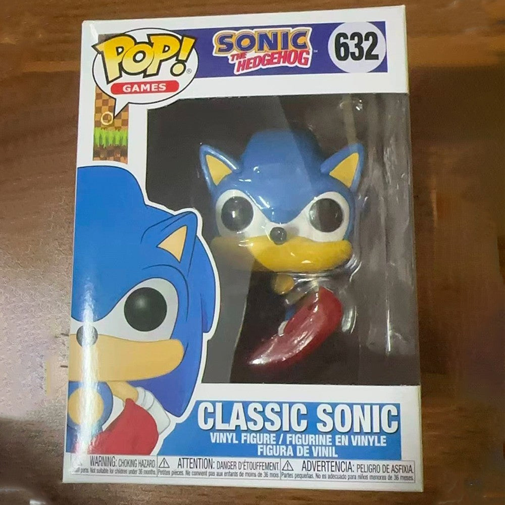 Sonic The Hedgehog Modelo de Brinquedo Funko Pop Silver Action Figure Boneco Metal Sonic Enfeites Werewolf The Hedgehog Decoração de Mesa Presente