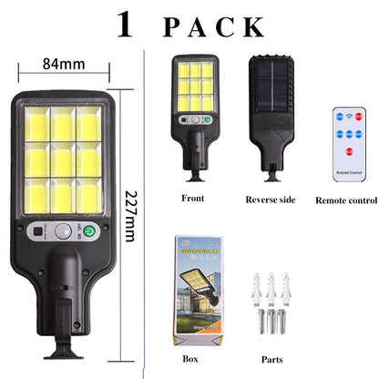 108 LED Solar Lights Outdoor With 3 Mode Waterproof Motion Sensor Security Lighting LED Wall Street Lamp for Garden Patio Path