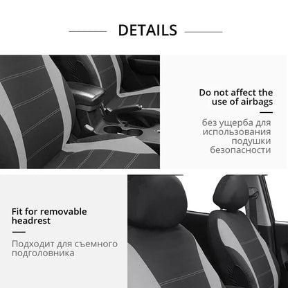 Universal Full Car Seat Covers Polyester Fabric Auto Protect Covers Car Seat Protector Automotive Interior Supplies