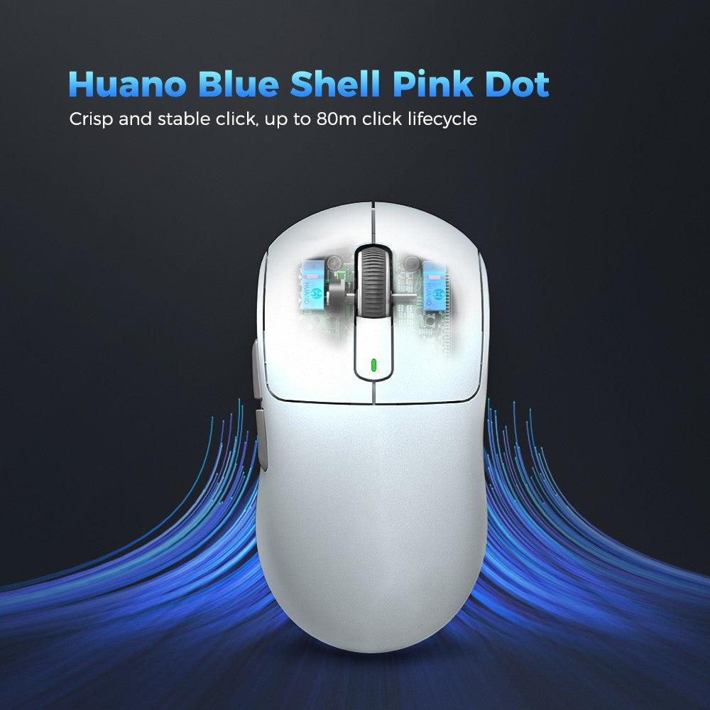 Mouse Gamer Sem Fio Kysona M600 PAW3395 Bluetooth Esports 55g 26000DPI 6 Botões Óptico PAM3395 para Laptop PC