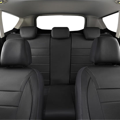 Capas de Couro Universais para Banco de Carro Vermelho Simples à Prova d'Água para 5 Assentos