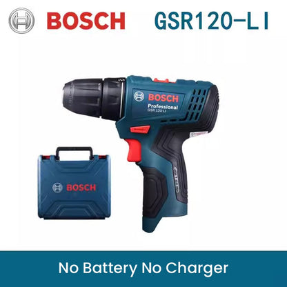 Furadeira Elétrica Bosch GSR120 Li 12V Parafusadeira Sem Fio Profissional Furadeira de Impacto Recarregável Ferramentas Elétricas Multifuncionais