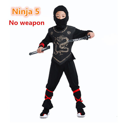 Kids Costume Ninja Cosplay Boys Birthday Party Fancy Dress Children Carnival Suit Clothing