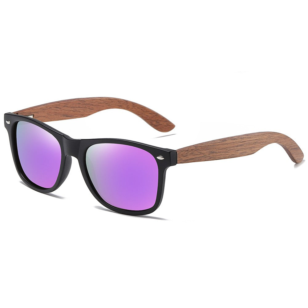 Óculos de Sol GM Ecológicos de Madeira de Nogueira Retrô UV400 Polarizados de Bambu Masculino Moderno Lente Anti-Azul 7061h