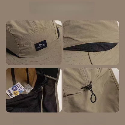 1Pc Wide Brim Bucket Hat with Neck Flap Waterproof & Quick-drying Panama Caps for Women Men Fishing Camping Hiking Autumn Travel