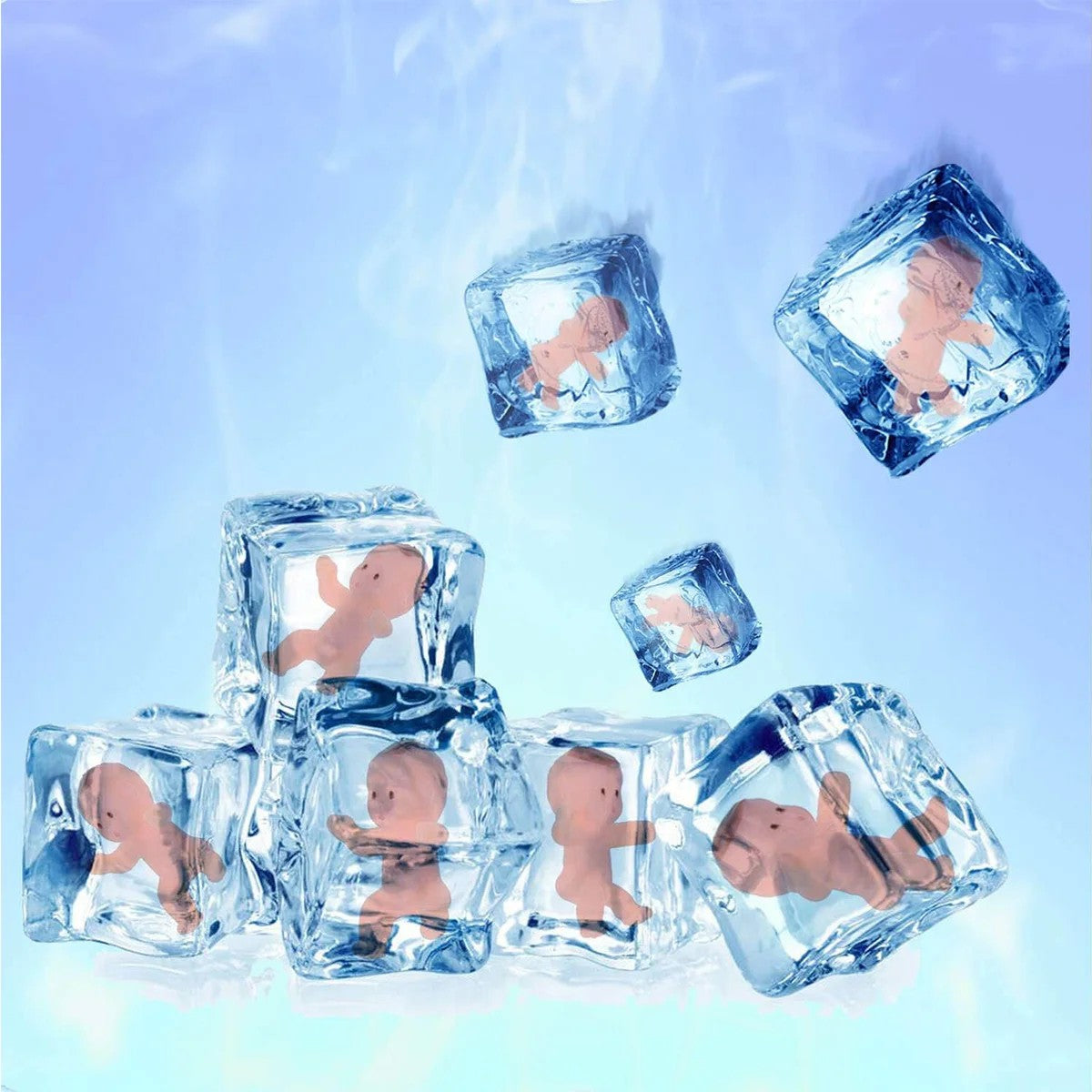 150/100/60/30Pcs Mini Plastic Babies Doll for Baby Shower Ice Cube Game Mini Baby Gender Reveal Baby shower Party Favors Decor