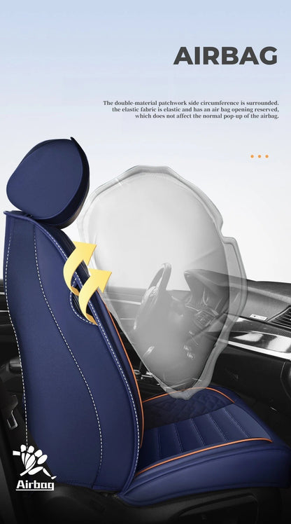 Capas de Couro Ultra Confortáveis e Duráveis para Bancos de Carro – Artesanato Premium, Todas as Estações, Ajuste Universal para a Maioria dos Veículos