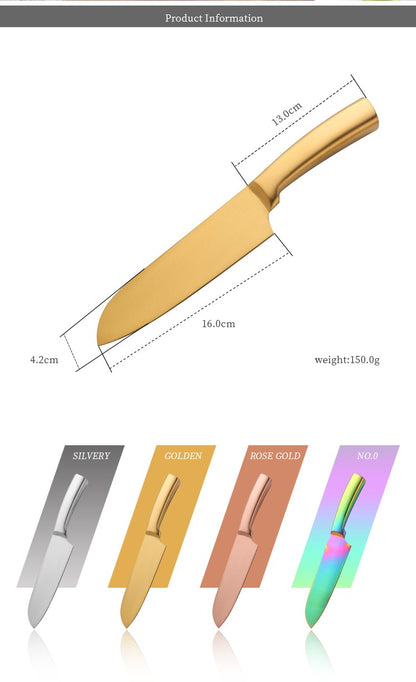 Colorful Durable Kitchen tools Boning Knife Cleaver Stainless Steel cutter- 6.3Inch Blade -Metal Long Handle For BBQ Restaurant