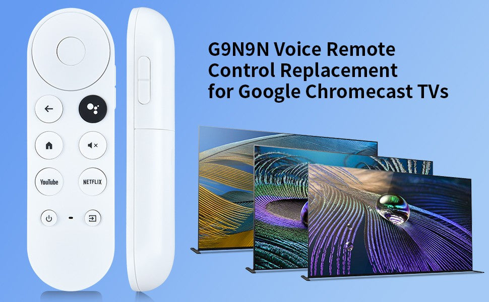 (Somente Remoto) Controle Remoto por Voz de Reposição G9N9N para Google Chromecast 4k Snow Streaming Media Player