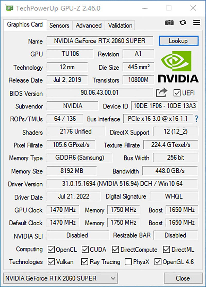 MLLSE RTX 2060 Super 8GB Placa de Vídeo para Jogos GDDR6 256Bit 8Pin PCI Express 3.0x16 rtx 2060 super 8gb games