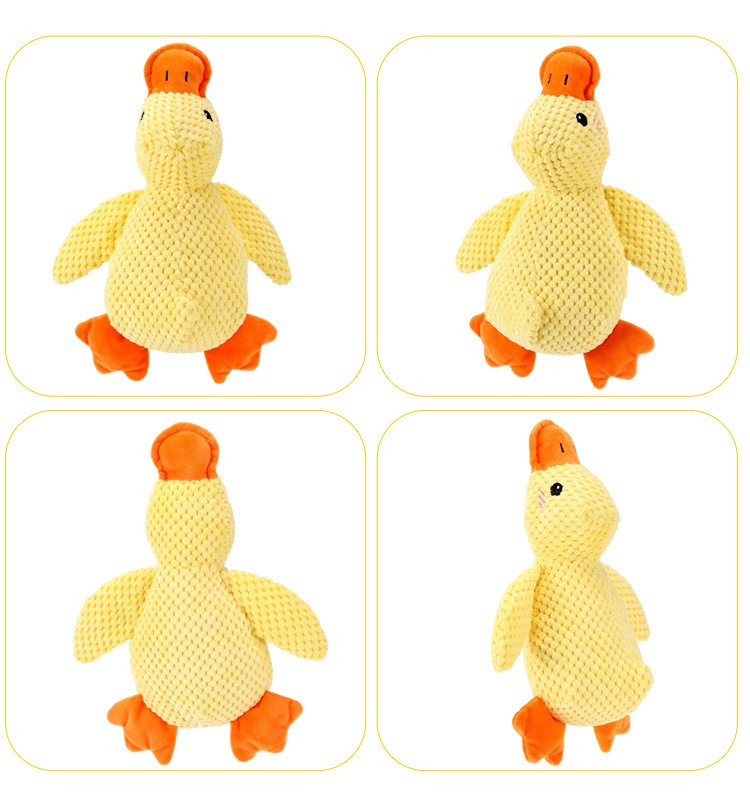 Brinquedo para Cão de Estimação Interativo Resistente a Mordidas Indestrutível Anti-Mastigação com Som de Pato para Aliviar o Estresse