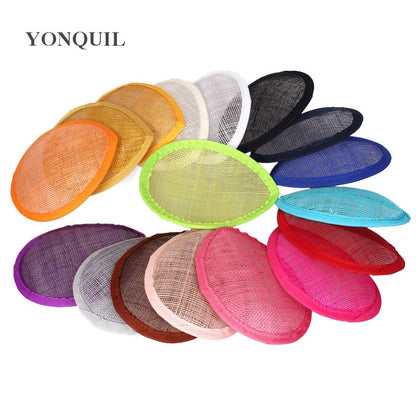 13 CM Sinamay Teardrop Fascinator Base Material Feminino de Chapelaria Base para Chapéus de Coquetel Acessórios de Cabelo DIY para Festas