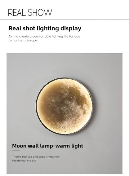 Modern LED Lunar Wall Lamp, Planetary Elegant Design Ceiling Lamp for Bedroom, Living Room Decor
