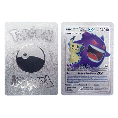 Cartas Pokémon Arco-Íris Douradas Prateadas Vmax GX Coleção de Cartas de Batalha Cartas de Treinador Espanhol Inglês Francês Brinquedos Infantis Presentes de Natal