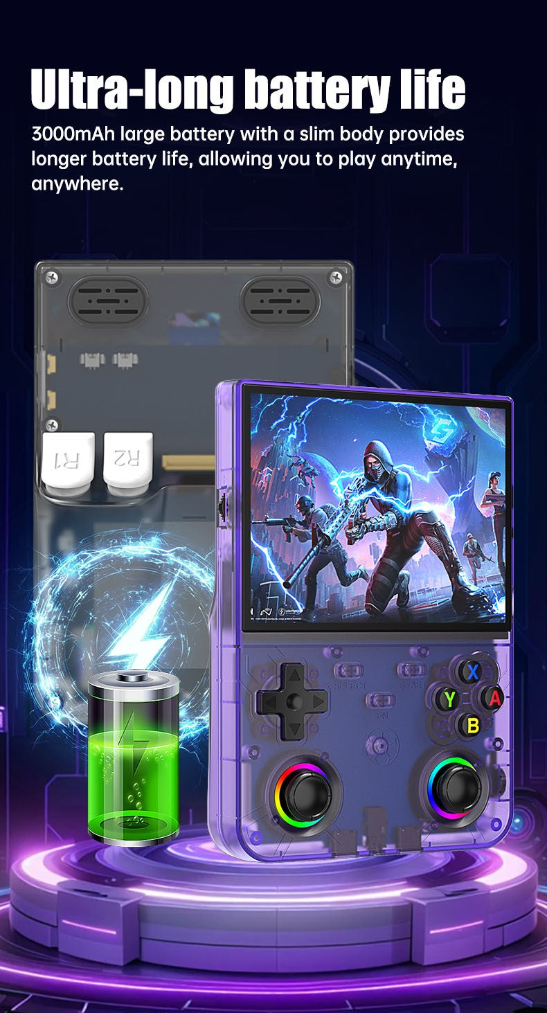 New R36 Ultra X Handheld Game Player WIFI 4.5 Inch IPS Screen Games Open Source Retro Video 64G/128G Memory