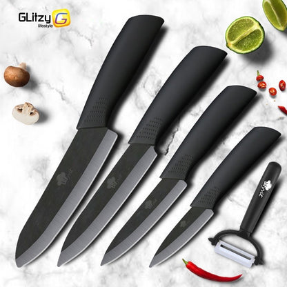 Conjunto de Facas de Cerâmica para Cozinha, 3 4 5 6 polegadas, Faca do Chef, Utilitária, para Fatiar, Cortar Frutas, Legumes, Comida de Bebê, para Descascar, Cabo Antiderrapante