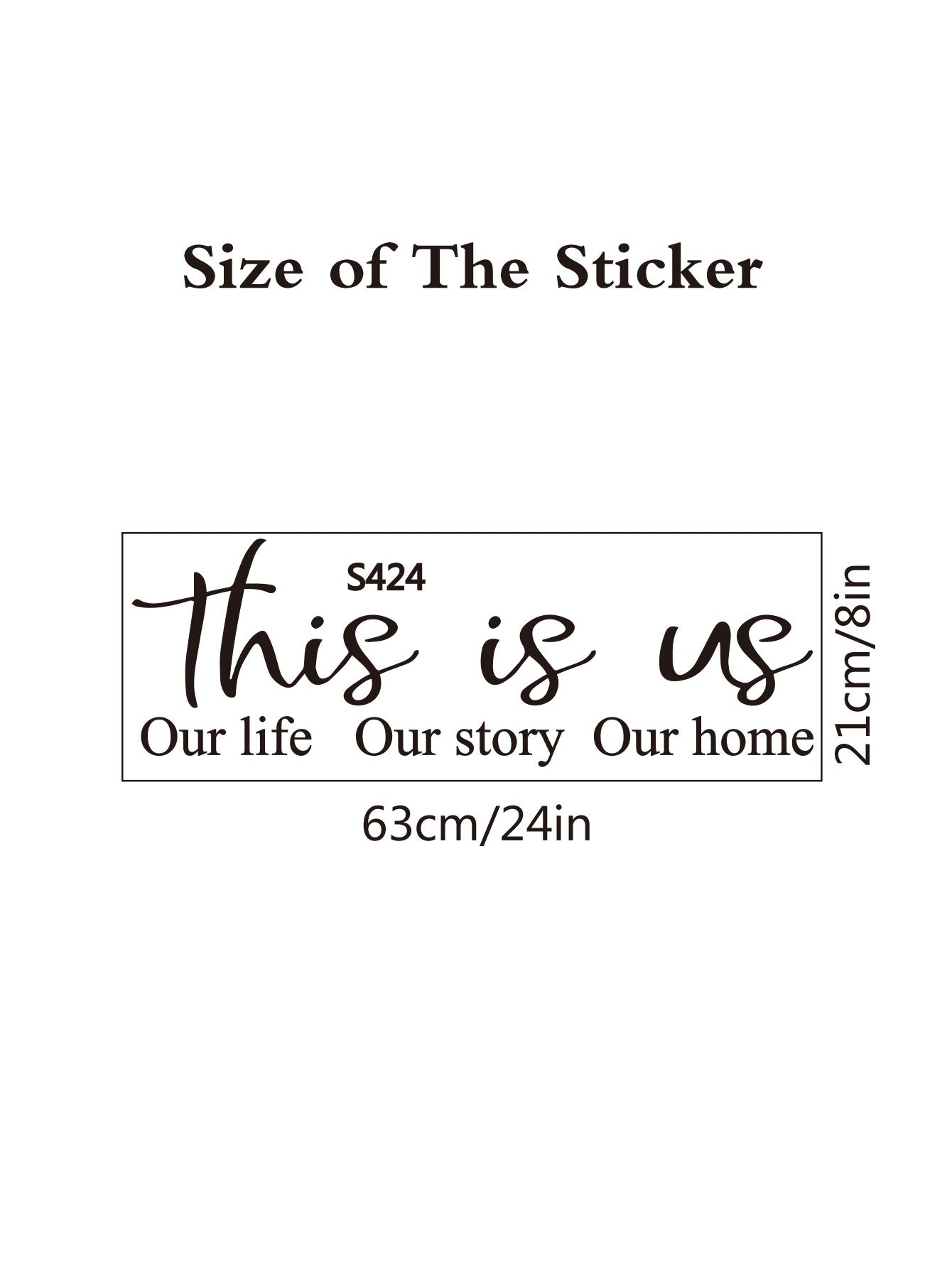 1 pc pretty words- this is us our life our story our home Wall Sticker Home Decoration Accessories For Living Room Bedroom