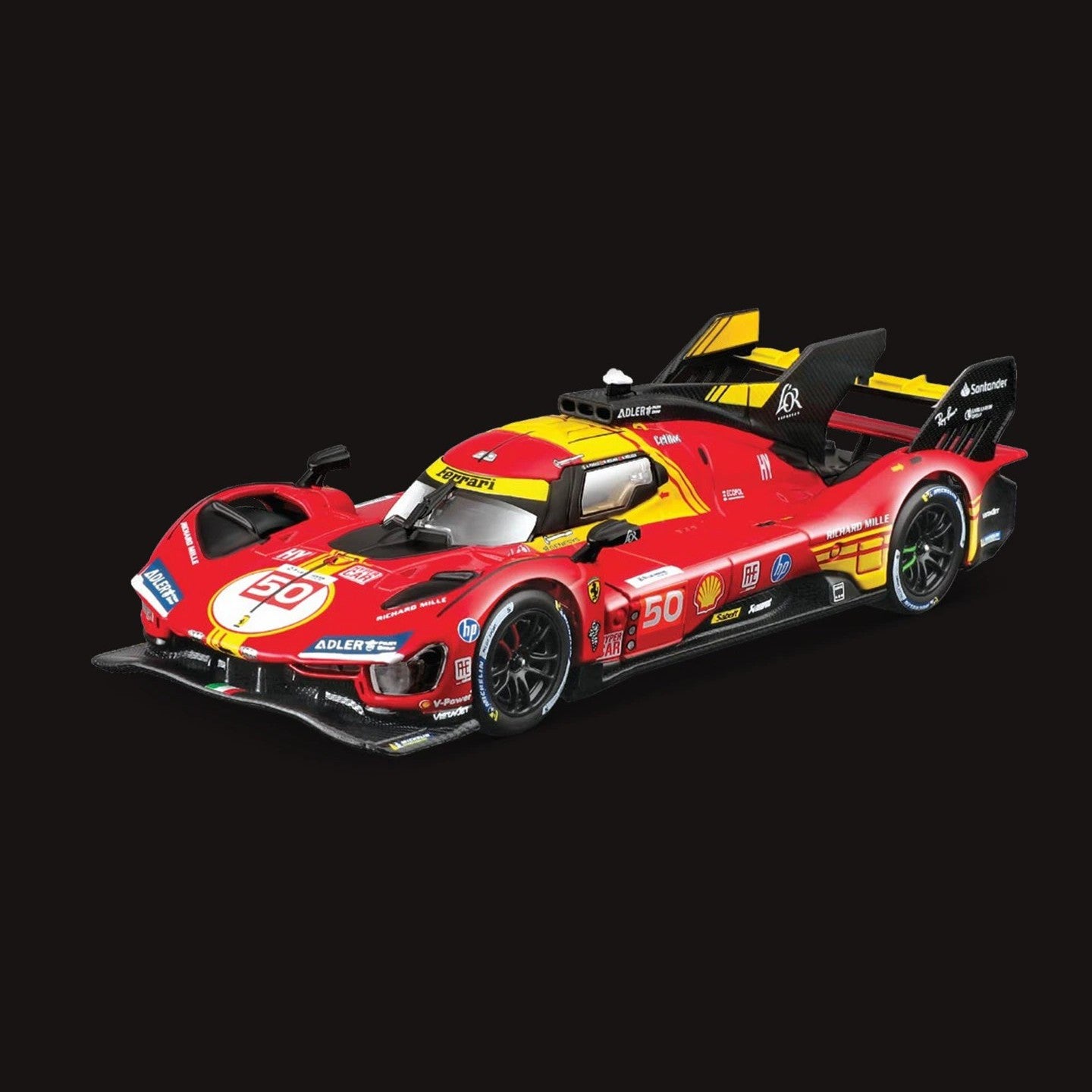 New In Stock Bburago 1:43 24h Le Mans Ferrari 499p 2024 #83 Includes Base And Acrylic Box Alloy Miniature Diecast Model Toys