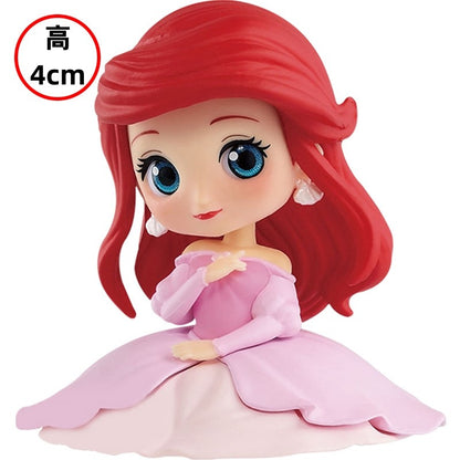 Bandai Disney A Pequena Sereia Anime Qposket Personagens Ariel Linha Glitter Boneco de Ação Modelo Colecionável Brinquedos Presente de Aniversário