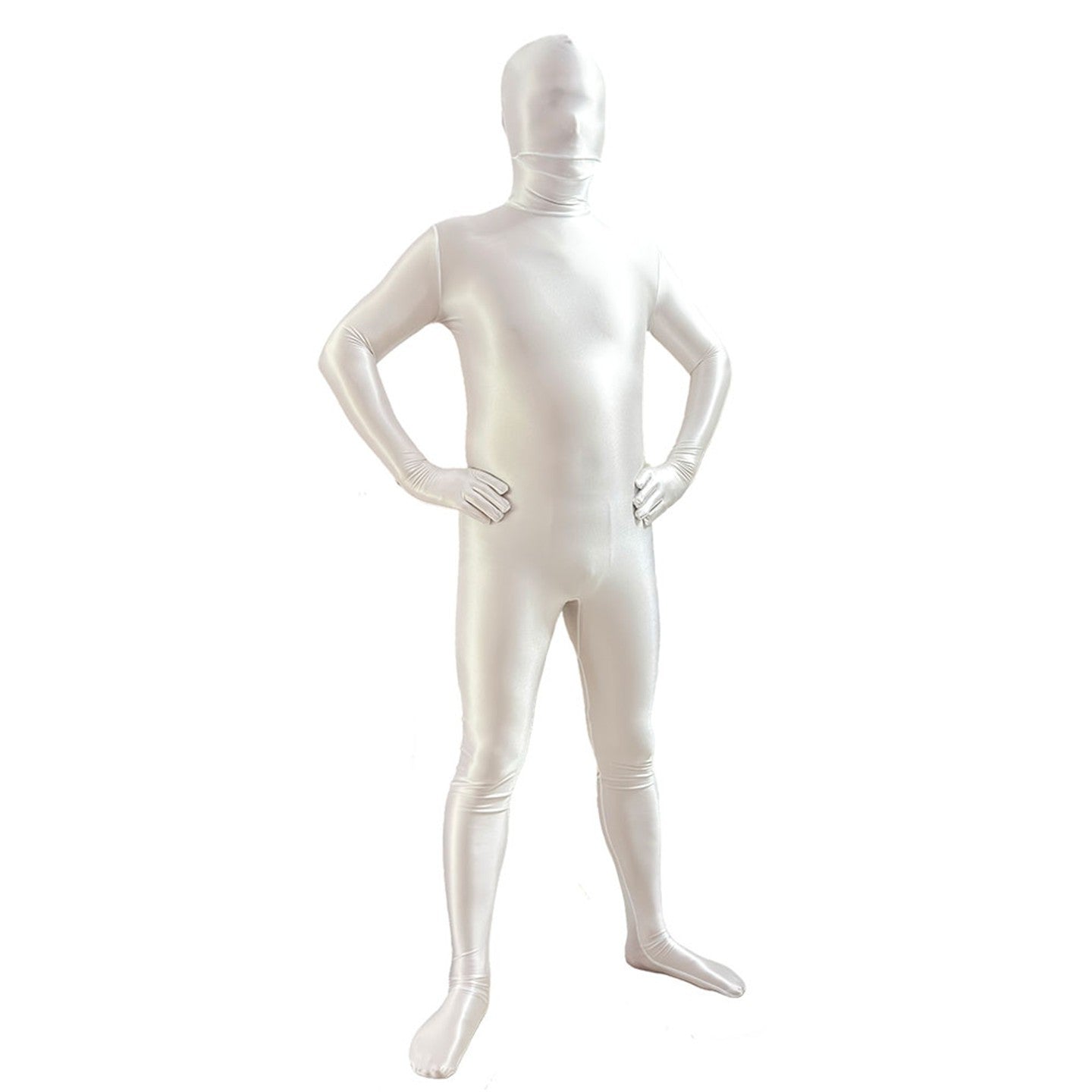 Woman Men Bodysuits Black/Pink/Green/Gray/White Shiny Glossy One Piece Spandex Jumpsuit Back Zipper Rompers Zentai Suit