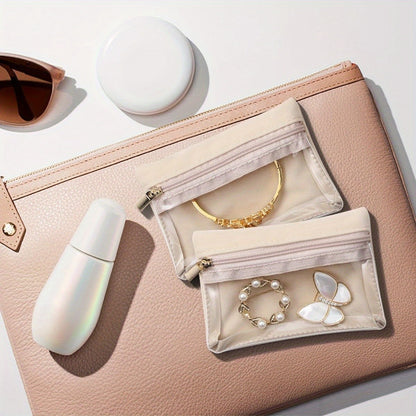 6pcs Small Zipper Bag Storage Bag Exquisite Jewelry Packaging Bag Handy Storage Container for Jewelry Collector