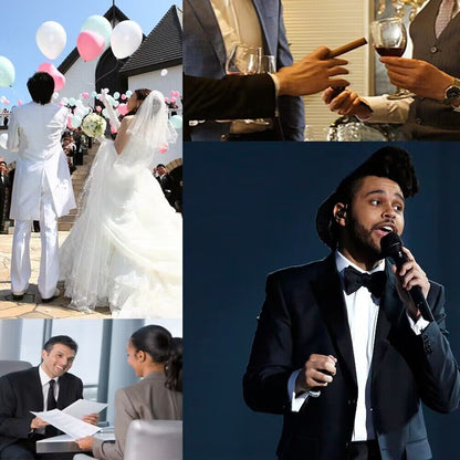 Gray Wool Tweed Winter Suit for Men Herringbone Slim Fit Formal Groom Tuxedo 3 Piece Wedding Male Suits (Jacket+Vest+Pants)