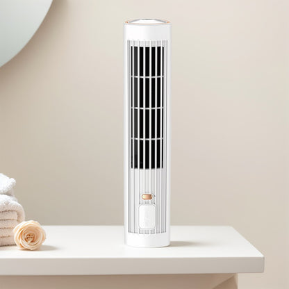 Tower Fan USB Charging Portable Air Conditioner 1200mAh Desktop Cooling Fan Wireless Desk Fan for Home Office