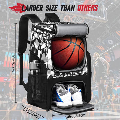 Football Backpack Men Basketball Backpack Outdoor Soccer Football Storage Bags Training Sports Knapsack with Shoe Compartment